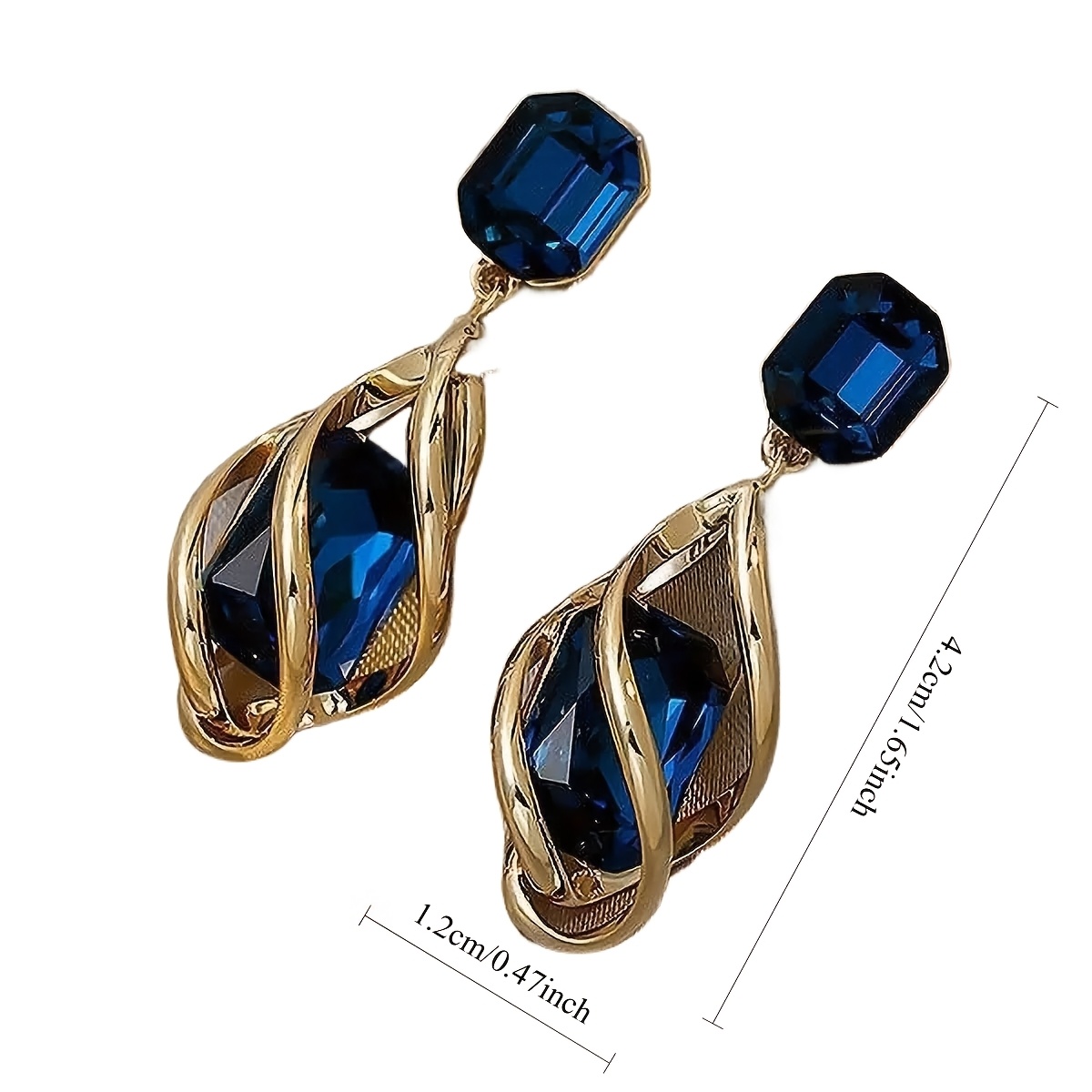 Women's Vintage Glamorous Drop Earrings with Cubic Zirconia